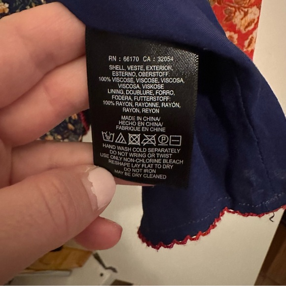 Anthropologie Meadow Rue frilly midi flowy floral skirt cottage core Size 8 - Picture 8 of 15